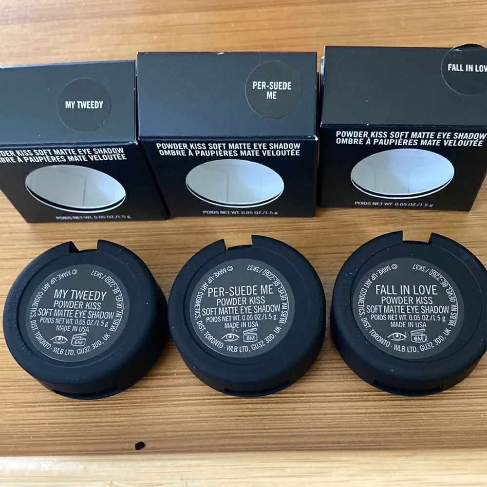 Mac Powder Soft Matte Eyeshadow-My Tweedy, Per-Suede Me & Fall In Love